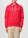Tommy Hilfiger Logo-print Hoodie In Rot