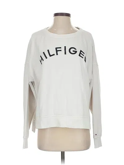 Pre-owned Tommy Hilfiger Sweatshirt In White