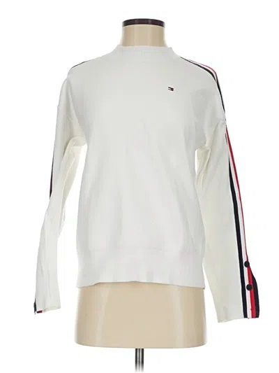 Pre-owned Tommy Hilfiger Sweatshirt In White
