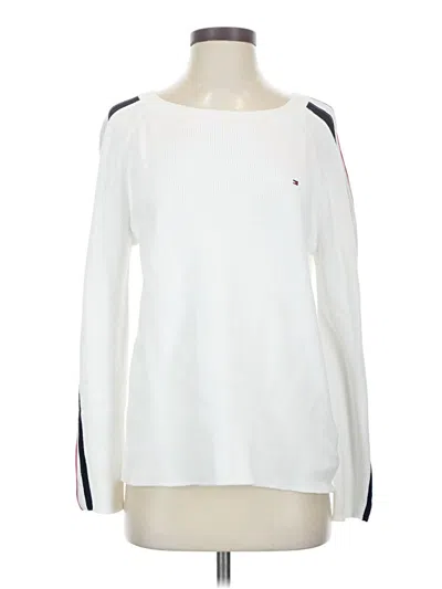 Pre-owned Tommy Hilfiger Sweatshirt In White