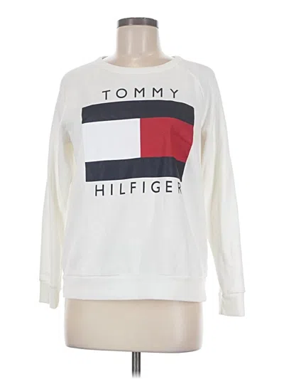 Pre-owned Tommy Hilfiger Sweatshirt In White