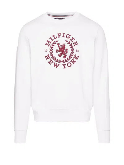 Tommy Hilfiger Sweatshirt With Oversized Crest In White