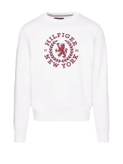 Tommy Hilfiger Sweatshirt With Oversized Crest In White