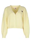 Tommy Hilfiger Short Ribbed Sleeve Top In Lemonzest