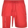 Tommy Hilfiger Medium Drawstring Mens Swim Shorts In Red
