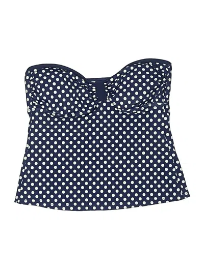 Tommy Hilfiger Swimsuit Top Blue Polka Dots Pattern Swimwear