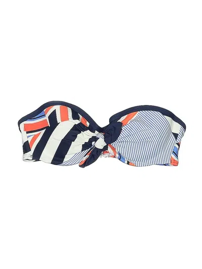 Pre-owned Tommy Hilfiger Swimsuit Top Blue Stripes Pattern Swimwear