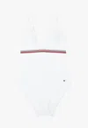 Tommy Hilfiger Swimwear Triangle One Piece Rp Ext In White