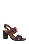 Tommy Hilfiger Women's Sylvier Block Heel Sandals In Black Logo