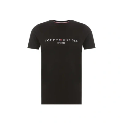 Tommy Hilfiger Organic Cotton Logo T-shirt In Black