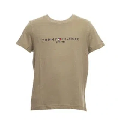 Tommy Hilfiger T-shirt For Man Mw0mw35186l9f Faded Olive In Black