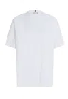 Tommy Hilfiger T-shirt Rlx Light Ctn Interlock C-nk Ss In Bianco