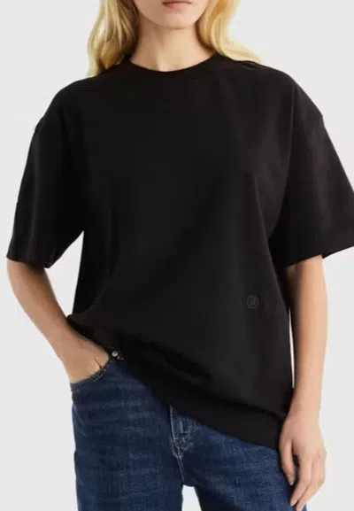 Tommy Hilfiger T-shirt Rlx Light Ctn Interlock C-nk Ss In Nero