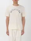 Tommy Hilfiger Man T-shirt Cream Size L Cotton In Beige