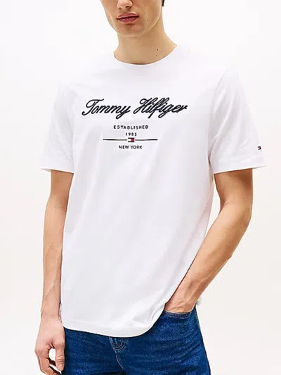 Tommy Hilfiger T-shirt With Embroidered Logo In White