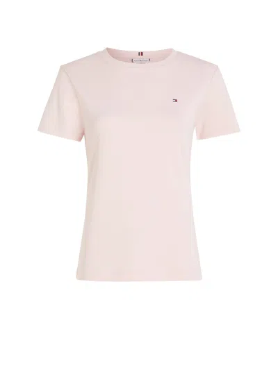 Tommy Hilfiger T-shirt With Mini Logo In Whimsy Pink