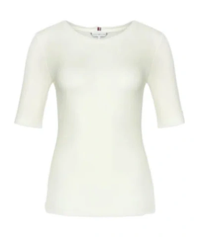 Tommy Hilfiger T-shirt With Round Neck And Short Sleeves In White