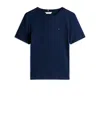 Tommy Hilfiger Dark Blue T-shirt With Logo. In Blue