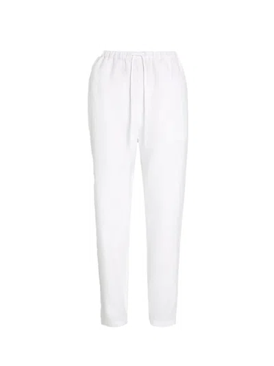 Tommy Hilfiger Tapered Casual Trousers With Laces In Optic White