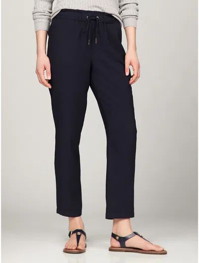 Tommy Hilfiger Tapered Drawstring Pant In Navy