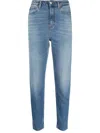 Tommy Hilfiger Gramercy High-rise Tapered Jeans In Blue