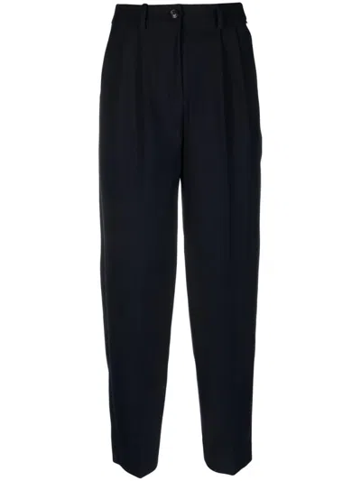 Tommy Hilfiger Tapered Pleated Pant In Black