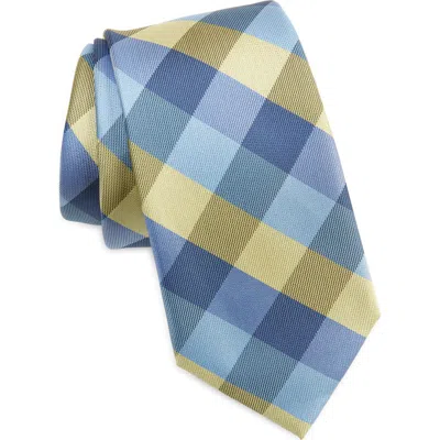 Tommy Hilfiger Tartan Grid Tie In Navy/yellow