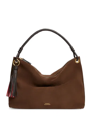 Tommy Hilfiger Tassel-detail Shoulder Bag In Brown