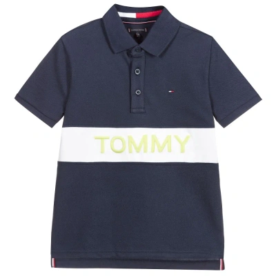 Tommy Hilfiger Teen Boys Blue Logo Polo