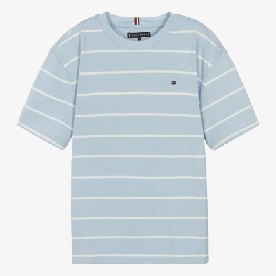 Tommy Hilfiger Teen Boys Blue Stripe Cotton T-shirt
