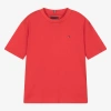 TOMMY HILFIGER TEEN BOYS RED COTTON T-SHIRT