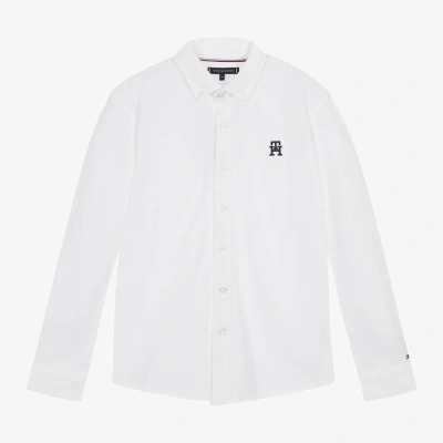 Tommy Hilfiger Teen Boys White Cotton Piqué Shirt