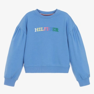 Tommy Hilfiger Teen Girls Blue Cotton Sweatshirt