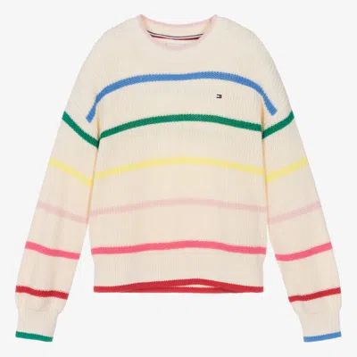 Tommy Hilfiger Teen Girls Ivory Organic Cotton Sweater