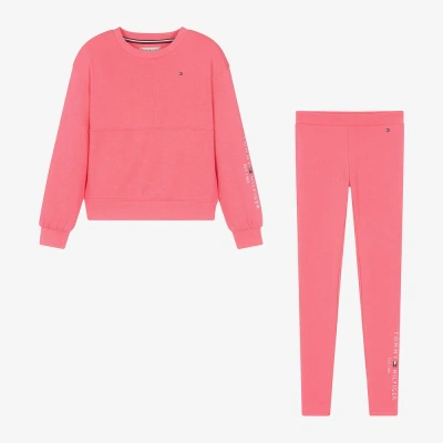 Tommy Hilfiger Teen Girls Pink Cotton Leggings Set