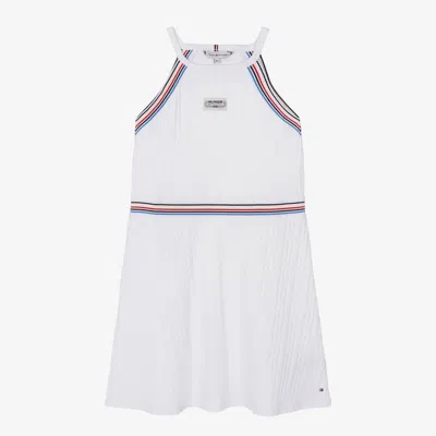 Tommy Hilfiger Teen Girls White Cotton Tennis Dress