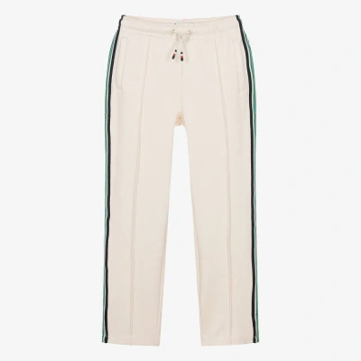 Tommy Hilfiger Teen Ivory Straight-leg Taped Joggers