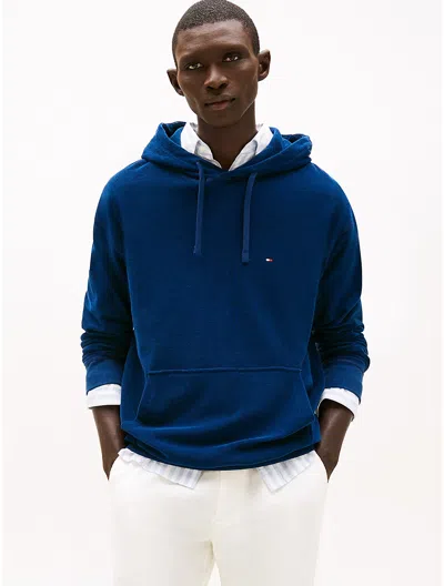 Tommy Hilfiger Terry Toweling Hoodie In Night Sky