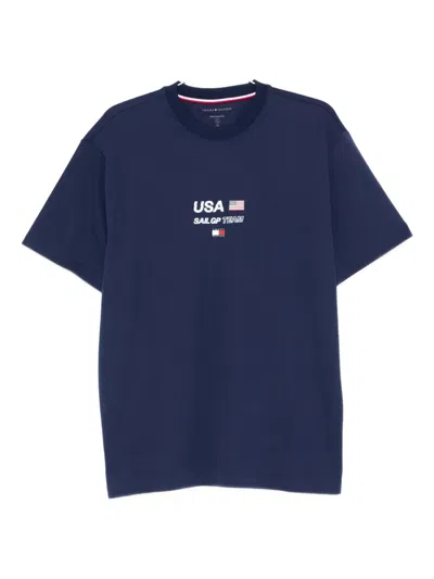 Tommy Hilfiger Text-print T-shirt In Blue