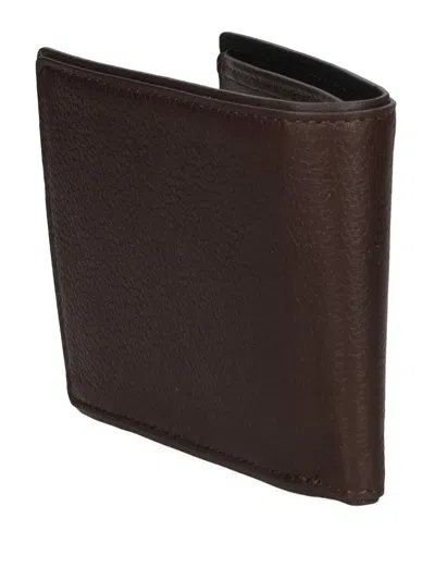 Tommy Hilfiger Textured Bi-fold Wallet In Brown
