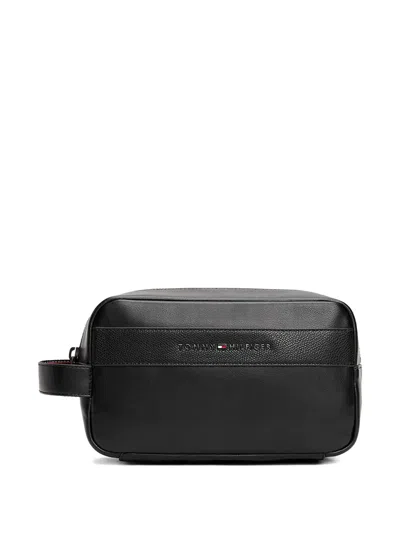 Tommy Hilfiger Textured Leather Wash Bag