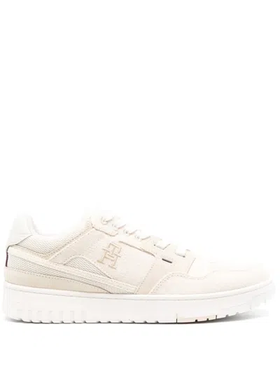Tommy Hilfiger Textured Low-tops Sneakers In Neutrals