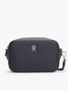 Tommy Hilfiger Textured Monogram Crossbody Bag In Space Blue