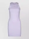 Tommy Hilfiger Textured Ribbed Sleeveless Dress In Purple