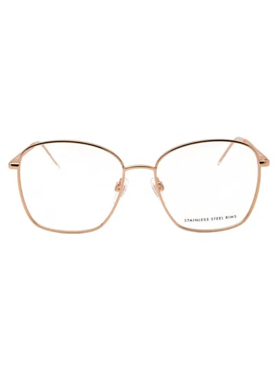 Tommy Hilfiger Geometric-frame Glasses In Gold