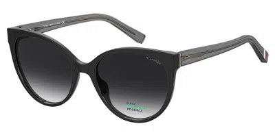 Tommy Hilfiger Th 1923/re/s 08a/9o Women's Sunglasses Black Size 56