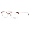 Tommy Hilfiger Ladies Red Rectangular Eyeglass Frames Th1958 In Multi
