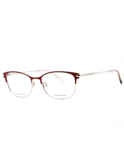 Tommy Hilfiger Th 1958 Rectangular Eyeglasses For Women In Burgundy