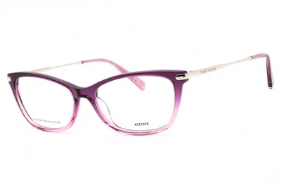 Tommy Hilfiger Ladies Red Rectangular Eyeglass Frames Thth1961l3953 In Pink