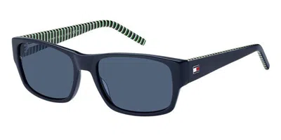 Tommy Hilfiger Th 2017/s Pjp/ku Men's Sunglasses Blue Size 56 In Black